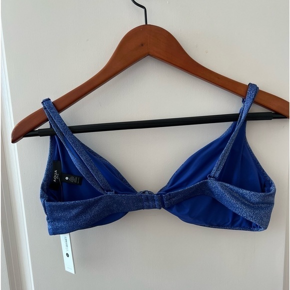 AQUA Swim Shimmer Twist Front Bikini Top NWT - Picture 12 of 16